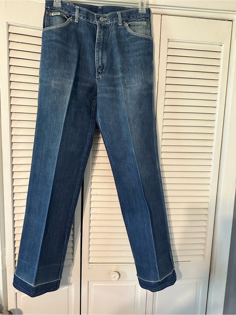 Men's Sunrider Two-Tone Blue Straight Jeans size 34x32